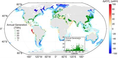 Assessment of the potential effect of thermal effluents on CO2 absorption in coastal waters